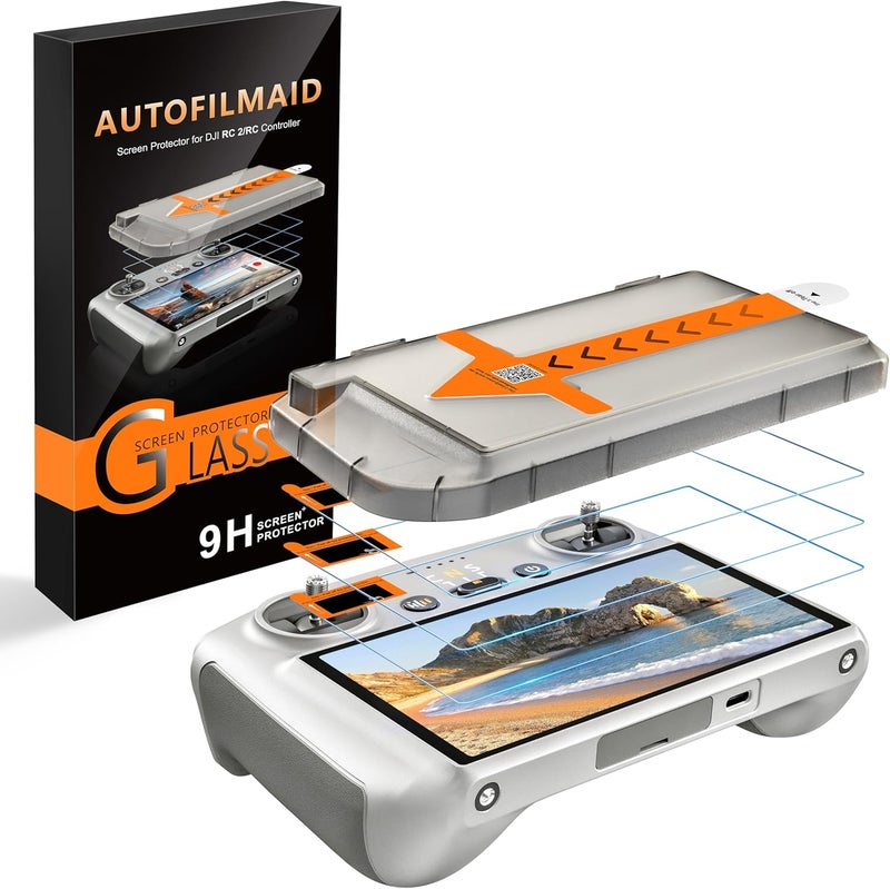 STARTRC Mini 4pro RC2/RC Screen Protector for DJI Mini 5 Pro, 3 Pack with Auto Alignment Kit, HD Tempered Glass Screen Protector for DJI Mini 3 pro Mini3 Air 3s Controller Drone Accessories - Image 1